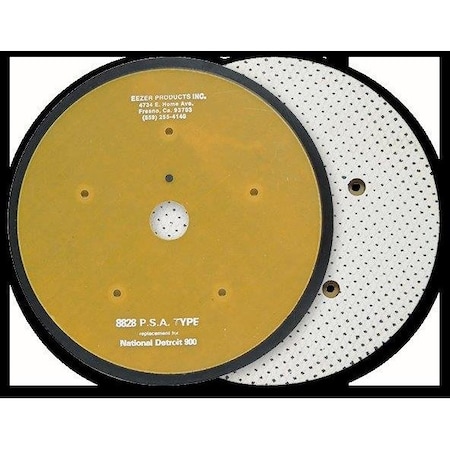 Eezer Products 8in Orbital Pad, 5 Hole Mount, PSA, Tapered Edge, Epoxy Glass Backing 8828